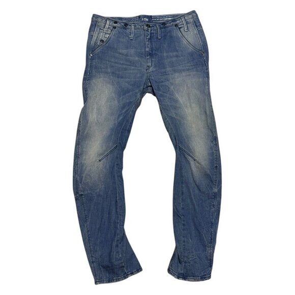 G STAR RAW ARC Navy 3D TAPERED BRACES Designer Denim Jeans Womens 12 - Picture 1 of 8